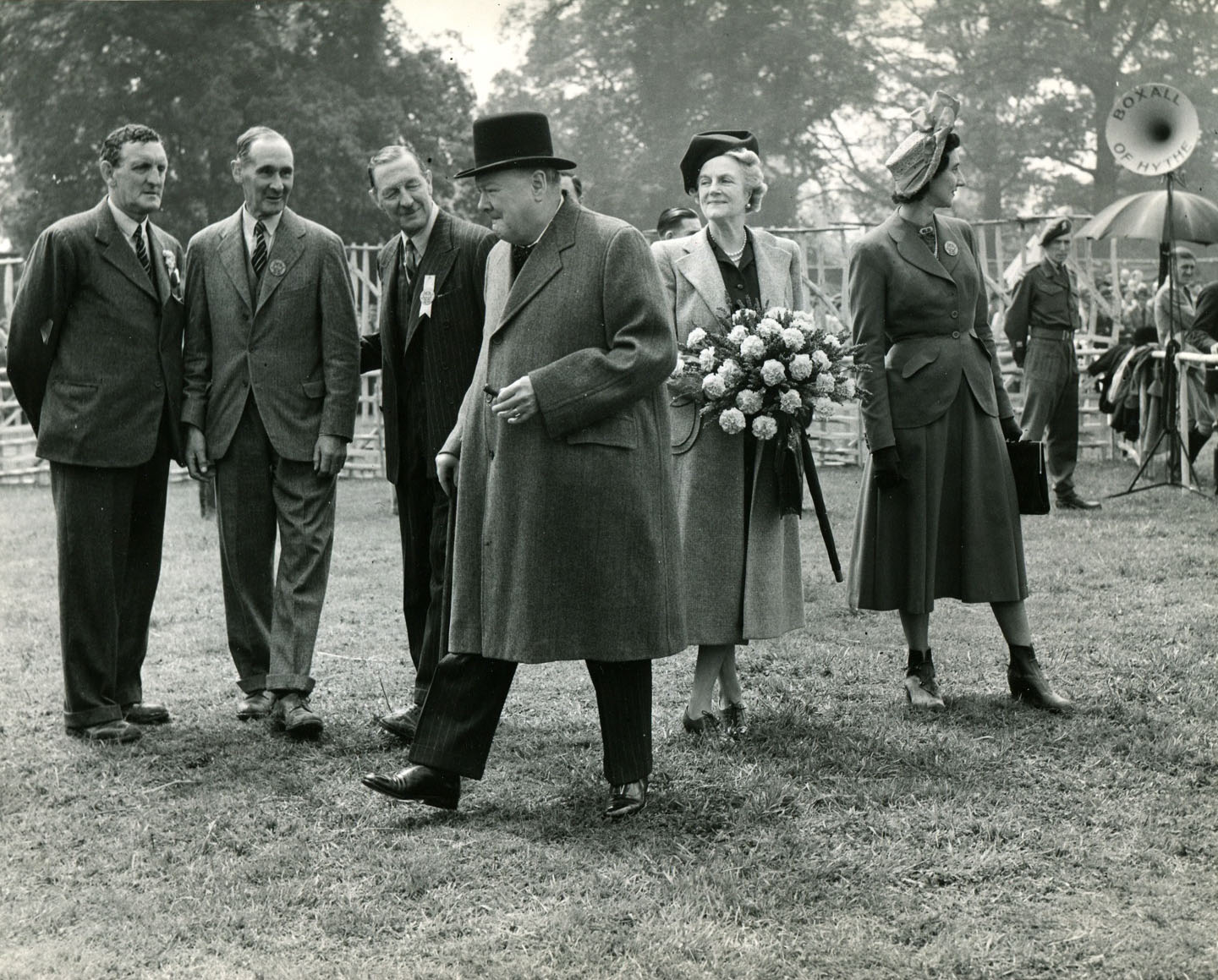 Winston Churchill in Mote Park; 1949